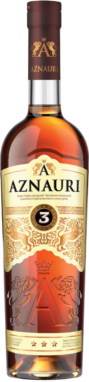 Бренді Aznauri 3 роки 40% 0,5л